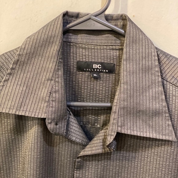 BC Collection Men’s Dark Grey Button Down SZ XL - Picture 3 of 4